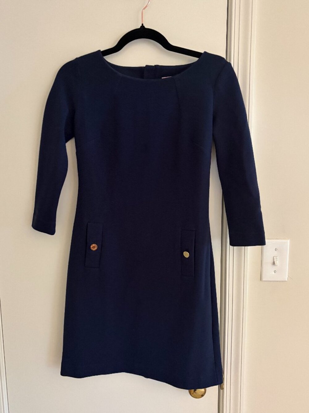 Lilly Pulitzer Charlene Shift Dress, Navy, XXS (fits like XS/S)